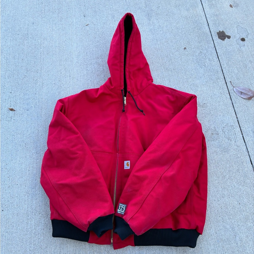 Vintage Carhartt Hooded Jacket with Black Trim